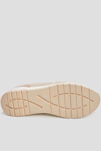 Loafers emboîtants en cuir pied large gris argent femme