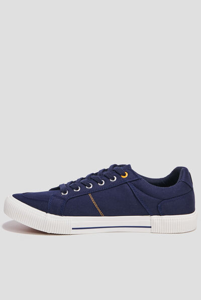 Tennis à lacets bleu marine homme