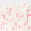 T-shirt coton manches longues Minnie blanc bébé fille