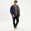 Blouson r&eacute;versible coupe-vent d&eacute;perlant bleu fonc&eacute; homme