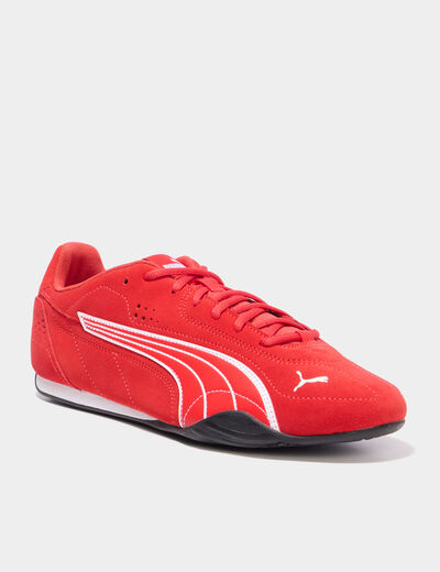 Baskets running en cuir Puma Catch SD rouge homme