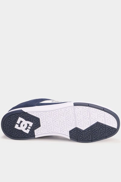Baskets en cuir su&eacute;dine antid&eacute;rapantes bleu marine homme