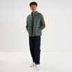 Pull camionneur manches longues vert kaki homme