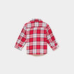 Ensemble 2 pi&egrave;ces chemise t-shirt coton rouge fonc&eacute; b&eacute;b&eacute; gar&ccedil;on
