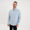 Chemise manches longues coton bleu ciel homme
