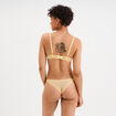 Soutien-gorge corbeille paddé dentelle jaune clair femme
