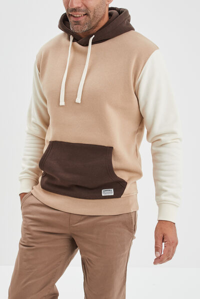 Sweat à capuche hoodie Creeks marron homme