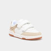 Baskets basses avec scratchs blanc fille