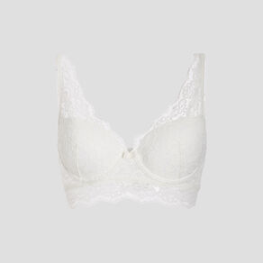 Soutien-gorge foulard en dentelle ecru femme