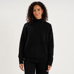 Pull droit avec col montant noir femme