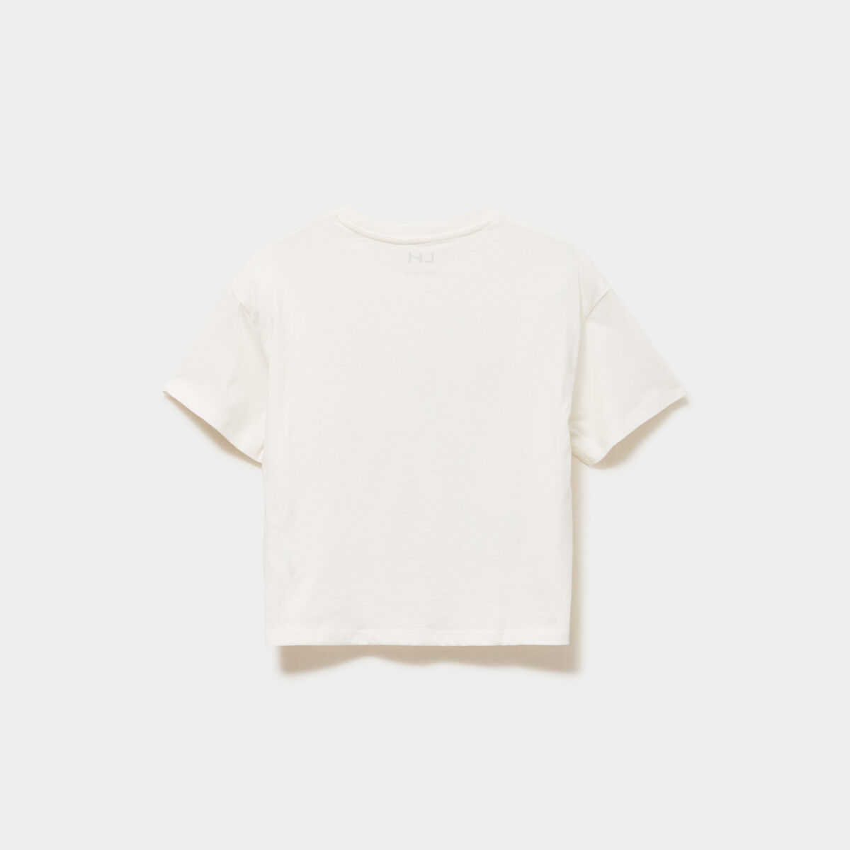 T-shirt manches courtes coton ivoire fille