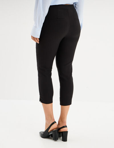 Pantalon slim stretch 7/8ème noir femme