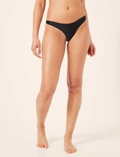 Bas de maillot de bain forme tanga noir femme