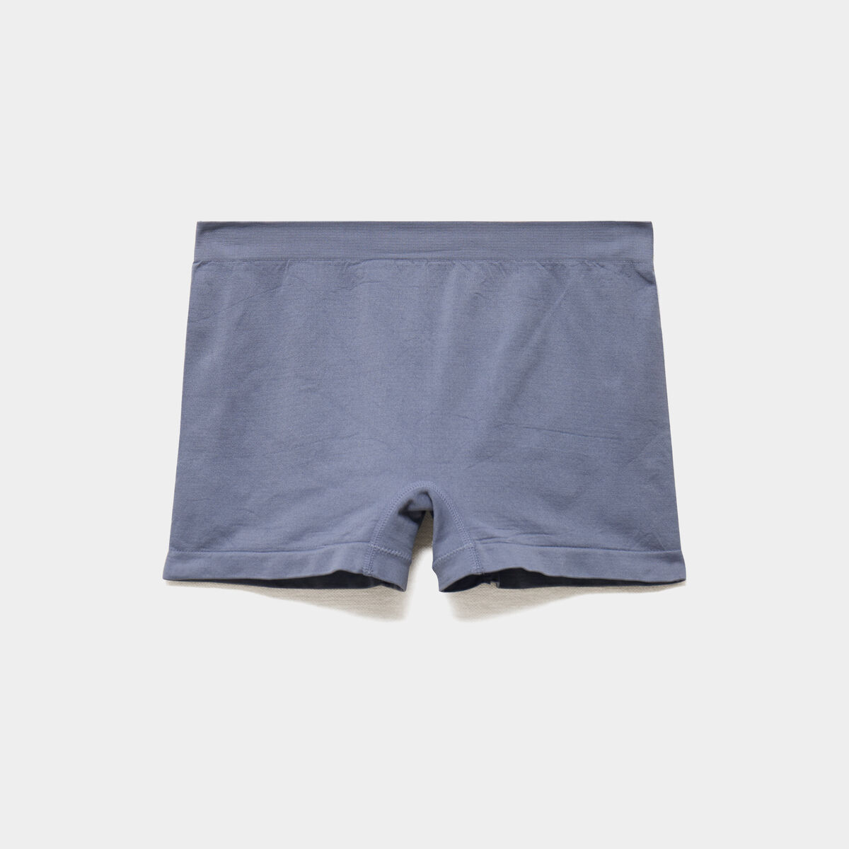 Short cycliste taille &eacute;lastiqu&eacute;e bleu gris femme