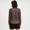 Blouse manches longues col tunisien terracotta femme