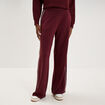 Pantalon de jogging large molletonn&eacute; violet fonc&eacute; femme