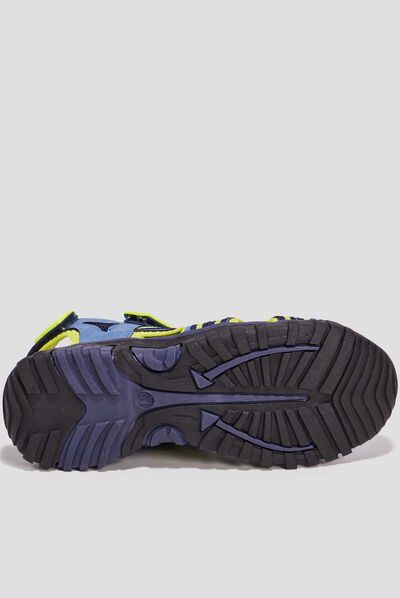 Sandales à scratchs Trappeur bleu garçon