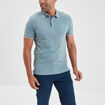 Polo piqu&eacute; coton manches courtes gris homme