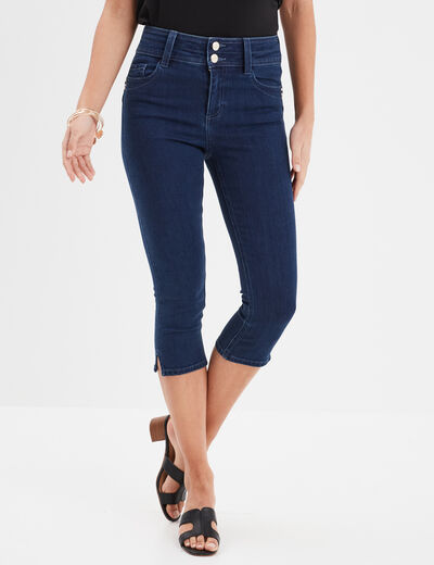 Pantacourt en jean slim Mosquitos denim double stone femme