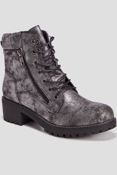 Bottines irisées gris femme