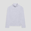 T-shirt col roulé manches longues coton gris fille