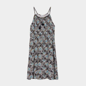 Robe droite à bretelles noir femme