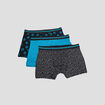 Lot 3 boxers bleu canard garçon
