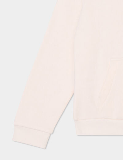 Sweat à capuche ivoire fille