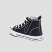 Tennis montantes en toile bout renforc&eacute; noir fille