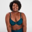 Haut de maillot de bain forme corbeille bleu canard femme grande taille