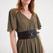 Ceinture large avec boucle noir femme