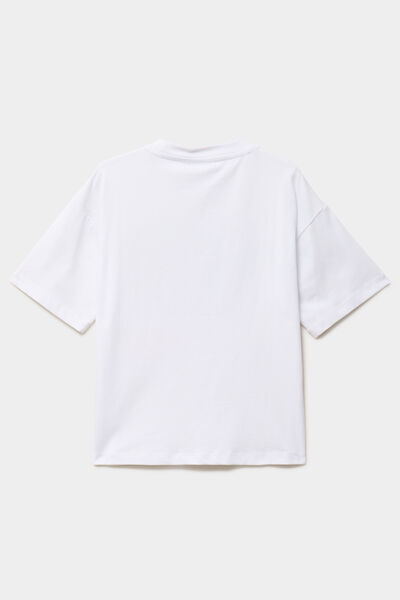 T-shirt relax coton Jennie Ruby blanc fille