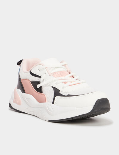 Baskets running à lacets Liberto blanc fille