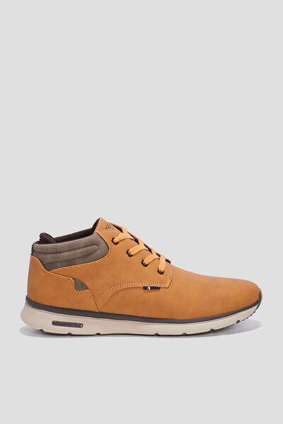 Bottines plates Creeks jaune homme