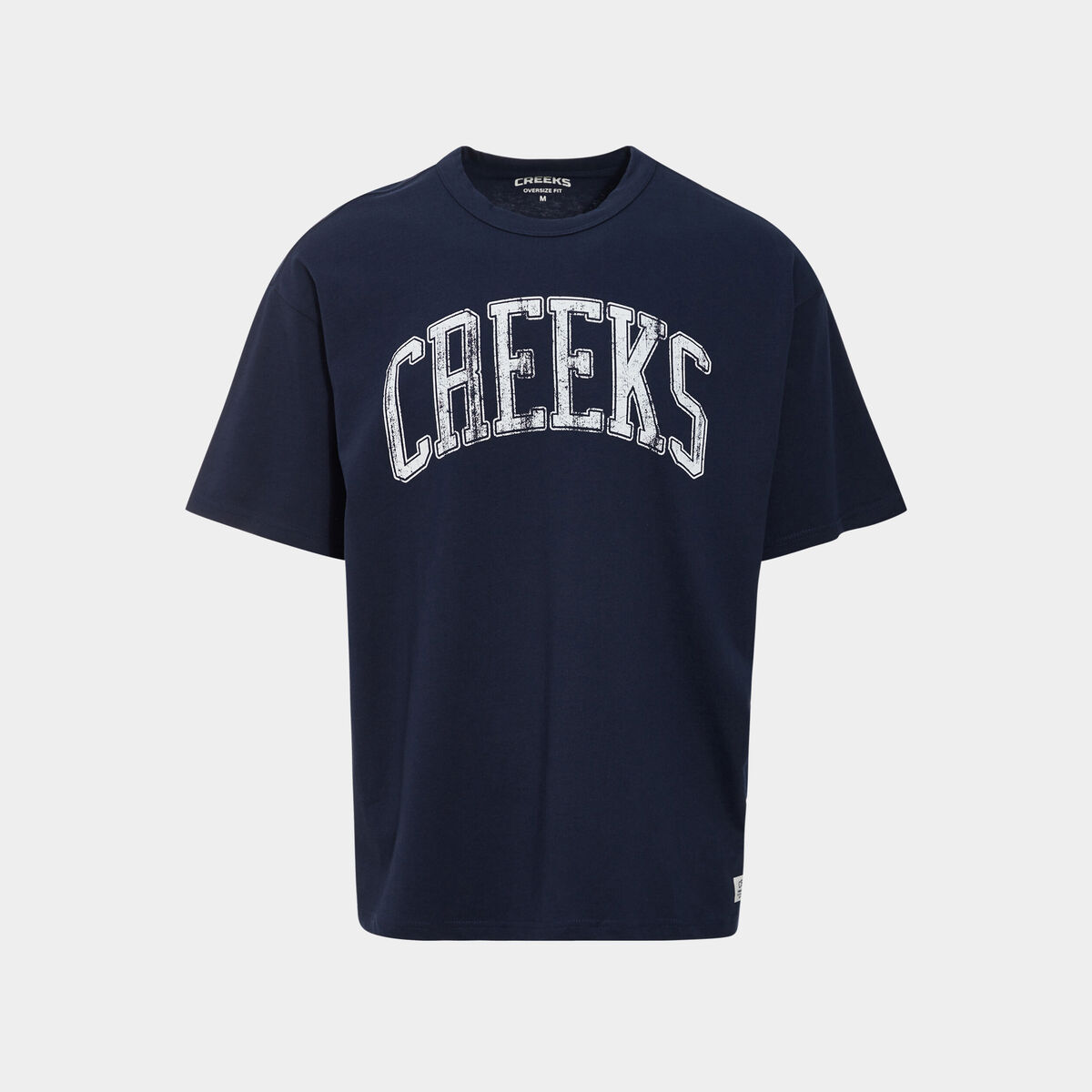 T-shirt oversize manches courtes Creeks bleu marine homme