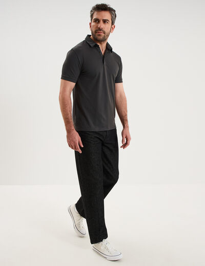 Polo manches courtes gris homme