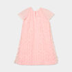 Robe tulle et sequins manches courtes rose clair fille