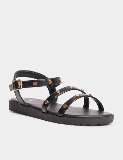 Sandales plates cloutées Liberto noir fille