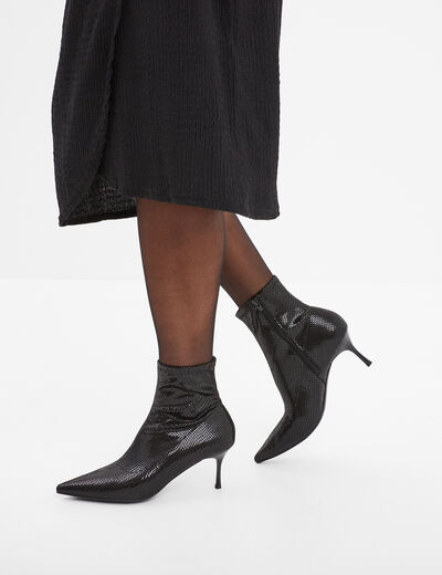 Bottines talons aiguilles Mosquitos noir femme
