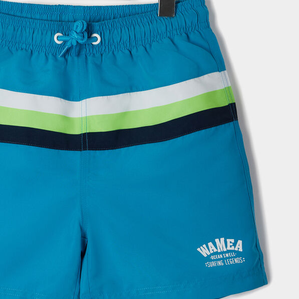 short de bain wamea bleu turquoise garcon Short de bain Wamea bleu turquoise garçon