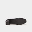 Escarpins talons carr&eacute;s noir femme