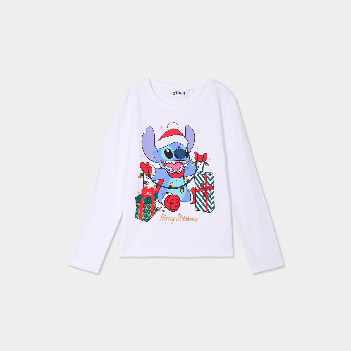 T-shirt Enfant 3-12 Ans Manches 3/4 Col Rond Étincelant - Pull De Noël Fille
