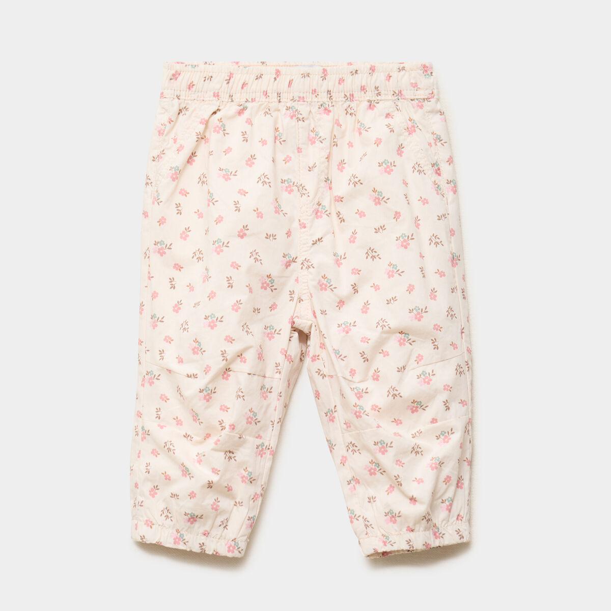Pantalon jogger doublage coton ecru b&eacute;b&eacute; fille