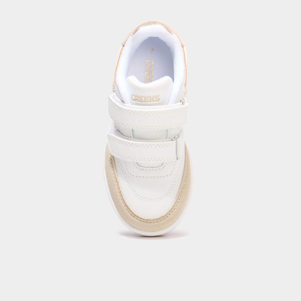 Baskets basses avec scratchs blanc fille