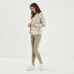legging long taille haute vert kaki femme Legging long taille haute vert kaki femme