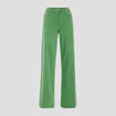 Pantalon wide leg taille haute vert femme