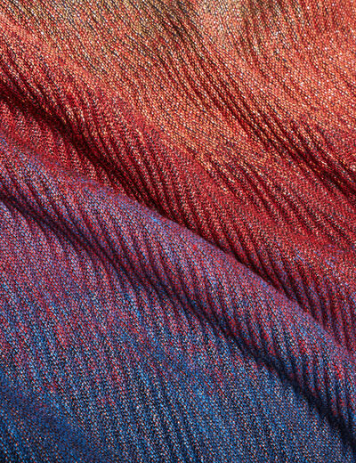 Écharpe plissée multicolore femme