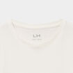 T-shirt col rond manches longues coton ivoire fille