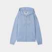 Sweat zippé à capuche Creeks Original bleu clair femme