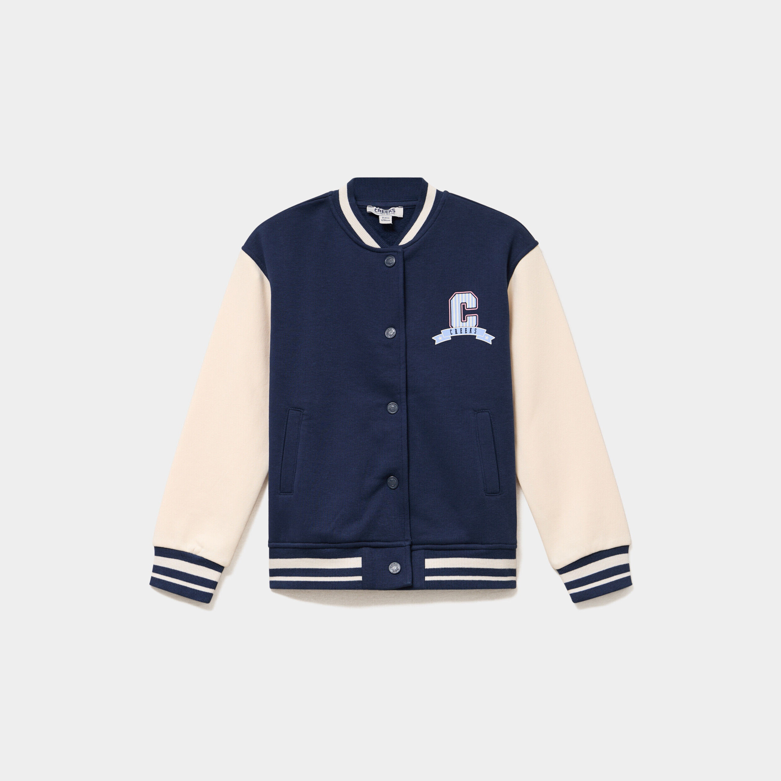 Gilet boutonné col teddy bleu marine fille CREEKS